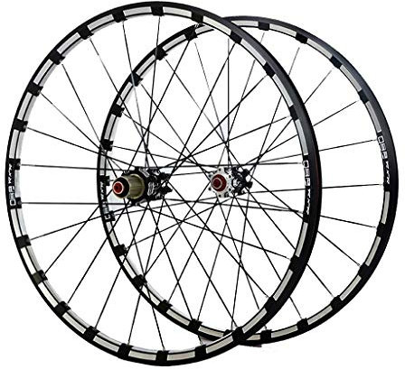 LSRRYD Radsport Laufradsatz Fahrradfelge 26 27,5 Zoll Fahrrad Laufradsatz MTB Doppelwandige Leichtmetallfelge Trilateral Fräsen Carbon Hub Scheibenbremse Vorderseite Und Rückseite