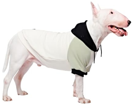 Spark Paws Hunde-Kapuzenpullover – Premium-Qualität, butterweich, hervorragender Komfort und Passform, beruhigende Fleece-Innenseite, geeignet für alle Rassen - Olive Cream - 2XL