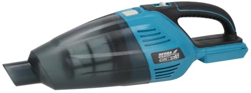 DEDRA Batteridriven dammsugare, 18 V, SAS+ALL, 3,8 kPa, utan batteri och laddare, softGrip, ergonomisk lättvikt 1,3 kg, 0,5 l, 3800 Pa effekt batteri handdammsugare stark med hög prestanda