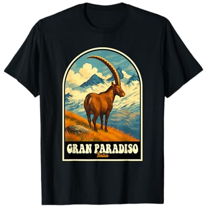 Gran Paradiso Italie Alpes Ibex National Park Design T-Shirt