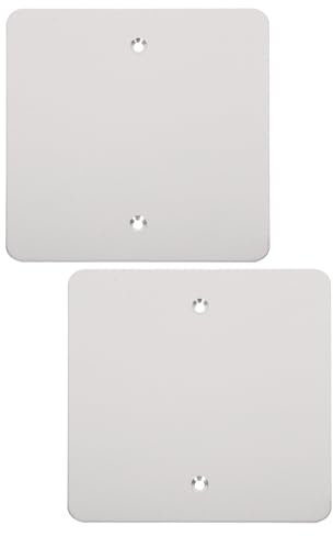 KOMBIUDA 2 pezzi Copri Presa Elettrica in Acciaio Inox Placca Cieca Resistente al Calore per Copertura Muri e Pannelli Elettrici Design Semplice per Uso Domestico