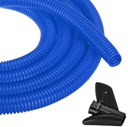 sourcing map 5/8 Inch 10ft Split Wire Loom Tubing, Flexible Cord Protectors with Installation Tool Cable Management Sleeve Conduits Cover for Office Home Electrical Automotive Wires, Blue