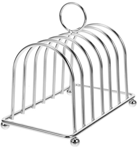 Zerodeko Rejilla Plateado de Hierro Tostadas Mesa para Soporte de Cocina | Superficie Lisa, Diseño Estable y Ligero, Uso tras Horneado, Formato Práctico para Encimera