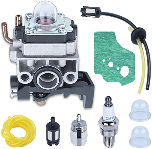 Carburettor Carb Kit for Honda GX35 GX25 FG110 HHT25 HHT35, ADEFOL Carburetor + Gasket + Fuel Filter + Air Filter + Spark Plug + Primer Bulb Engine Replacement Parts Kit 9 in 1 | Carburetor Brush Cutter with Seal Filter Hose Air Filter Candle Bulb Replacement Parts 9 in 1 16100-Z0Z-034