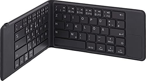 InLine® fällbart Bluetooth-tangentbord BT-ficka, grå, för upp till 3 Bluetooth-enheter