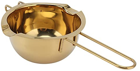 Double Boiler Pot 400ml Stainless Steel Melting Chocolate Pot with Handle for Cheese Butter Candy Soap Wax Candle Making