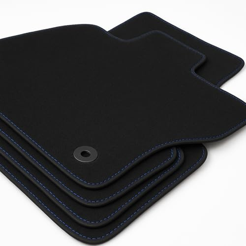 Premium Textil Fußmatten Set für VW Polo V (6R, 6C) (2009-2017) | Original Qualität Velours mit Premium Lederrand