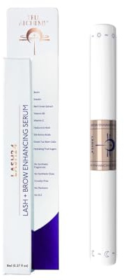 Lash24 by Tru Alchemy - Eyelash Serum & Eyebrow Serum - Lash Enhancer and Primer - Dual Formula with AM Lash Primer & PM Lash Boost - Long Lash Serum to Lengthen Lashes All Day - 2-Month Supply