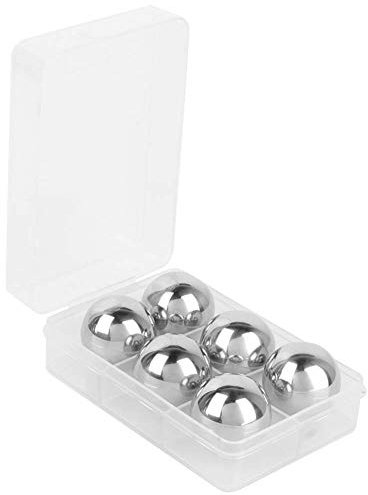 6Pcs Stainless Steel Ice Block Reusable Whiskey Vodka Stones Rocks Ball Ice Chiller Stone Beer Wine Cooling Bal Drinking Cooling Bal