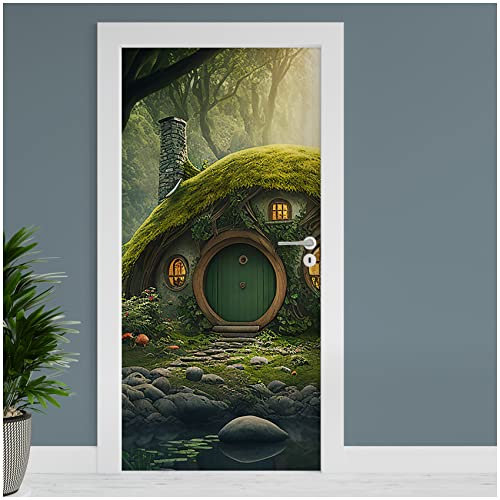 Finest Folia Türfolie 90x200 cm Türtapete Türposter Folie für Tür Wohnzimmer Kinderzimmer Küche Türaufkleber Bad Aufkleber selbstklebend TF01 (18 Hobbit)