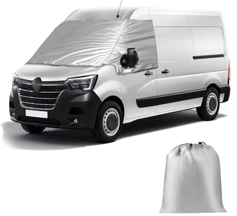 Housse de Protection de Pare-Brise Remplacement pour Renault Master 2010-2023, Couverture Enveloppe de Pare-Brise Avant Remplace pour Opel Movano 2010-2023, Remplace pour Nissan NV400