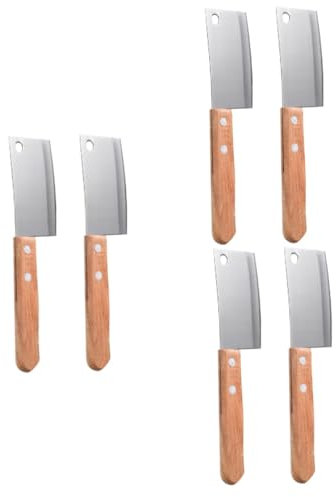 HEMOTON 6 Pièces à Beurre Couperet Chinois Viande D'acier Mini Couperet à Steak Trancheuse De Carottes Petits Hachoirs De Cuisine Rasoir à Fromage Acier Inoxydable Pain Mignonne