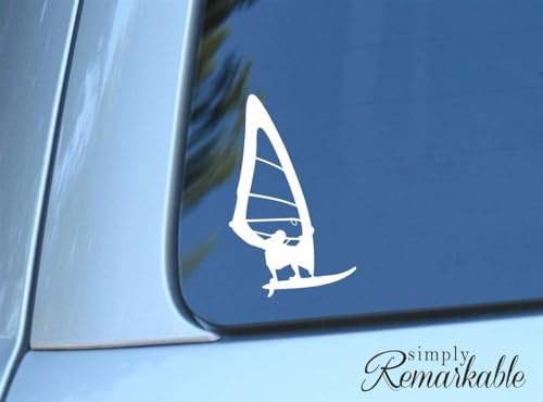 Rakelfix Surfer Windsurfer Typ 12 15cm Aufkleber Sticker Autoaufkleber Wandtattoo Surf Kite Surfen Wassersport Fun Sea