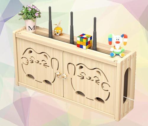 WLAN-Schild, Router-Box, Router-Aufbewahrungsbox, Wandmontage, Wandregal für Kabelbox, WLAN-Router, Hider, WLAN-Rack, B-48 x 24 cm