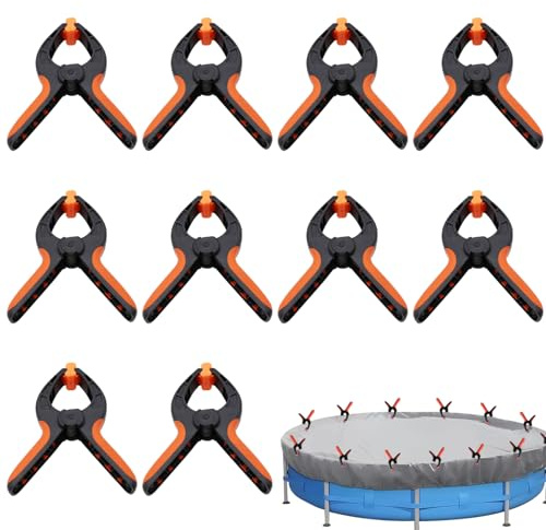 Poolabdeckung Clips, 10 Stück Klemmzwingen Pool Abdeckungen Klemmen Groß Klammern für Poolabdeckung Pool Zubehör Federklemme Klammern für Poolabdeckung Holzwerkstatt (6in)