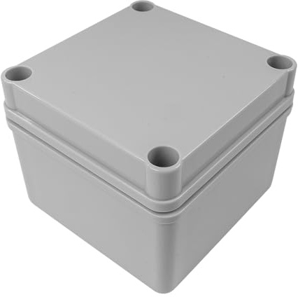 NUZAMAS Boîte de jonction en plastique étanche IP67 100 x 100 x 100 mm - Boîtier extérieur pour électronique - Boîtier extérieur pour électronique - Gris