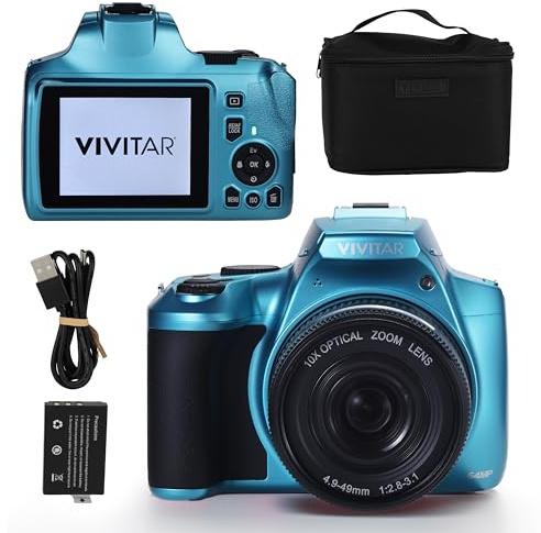 4K Digital Camera with 64 MP, 10x Optical Zoom, 3.0 LCD Display, LED Flash, Auto Focus, Macro Mode, 4K Video Recording, Memory Included, Photography and Vlog Camera