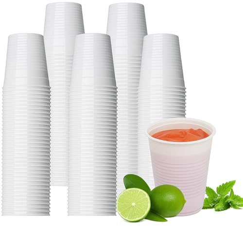 Best House | White 7Oz Plastic Cups | 7 Oz/200ml | 500 Pack | Perfect for Water Coolers, Drinking Events, Travel, Offices, Home, Parties, Events, Beverages, Picnic and Everyday Use
