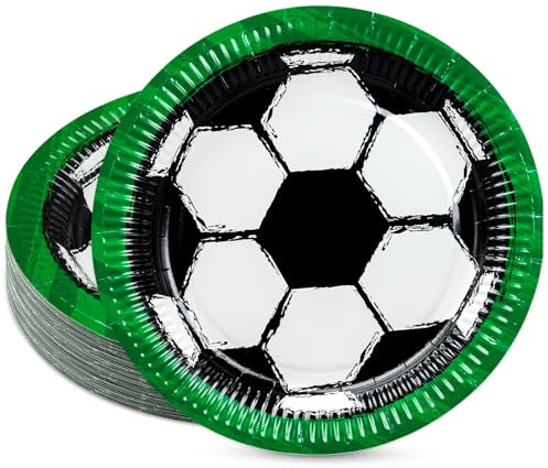 BFB Juego de Platos de papel de Fútbol 50 piezas 23 cm Platos de fiesta desechables