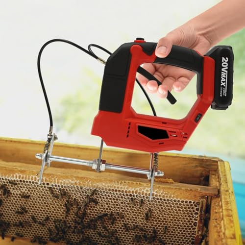 Aspirateur électrique portatif pour abeilles, secoueur électrique portable et rechargeable pour abeilles, machine à secouer le miel sans fil, outil d'apiculture avec boîte de rangement,Red-2Battery
