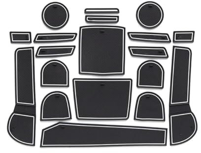 DZSUNLOHJ Auto Fußmatten Autotür-Rillenmatte Für Subaru XV 2016 2017 Facelift Für Crosstrek WRX STI, Torschlitzmatte, Gummi-Antirutschmatte Auto Fussmatte(Weiss)