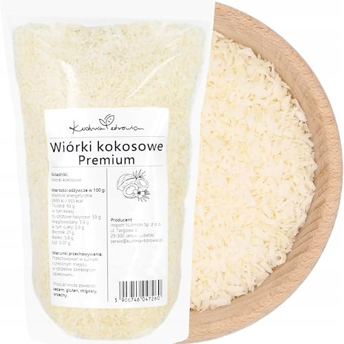 Kokosraspeln Premium ohne Schwefel 500g – natürliche Kokosflocken, ballaststoffreich, ideal für Kuchen, Desserts, Müsli, Porridge und Backwaren