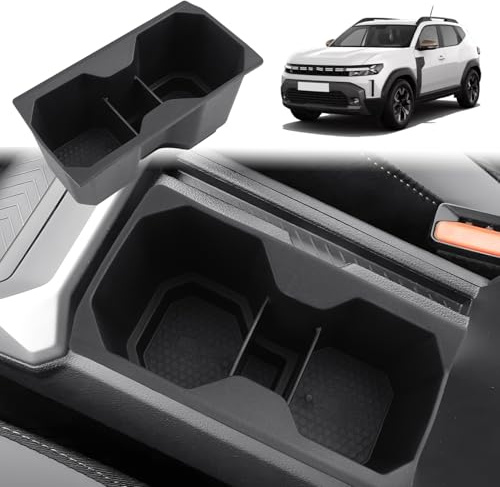 GAFAT Dacia Duster 3 2026 2025 2024/ Dacia Bigster Drink Holder Cover, TPE Soft Rubber Center Console Cup Holder OEM Original With Tray, Anti-Slip, Shockproof, 2025 Dacia Duster 3 Accessories