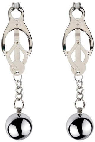 Pinze regolabili per capezzoli con pesi – Clip e anelli in acciaio inox per donne e coppie, accessori intimi per giochi adulti