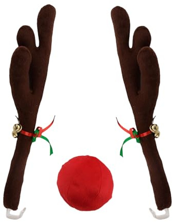 Weihnachtsbeleuchtung für Autos – LED Cute Holiday Supplies mit Glöckchen | Weihnachten Rentier - für besondere Anlässe Herbst Halloween Party Festival Urlaub Zuhause Schlafsaal