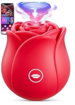 Lolitree Womens Sex Toys Clit Sucker, AI Sync Rose Toy Clitorise Stimulator Sucker with 10 Suction & Vibration Modes Adult Toys, Nipple Clitoral Silent Sucking Vibabrator, Sex Toyscouples for Couples