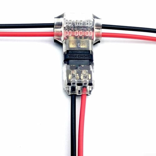 Confezione da 5 morsetti di giunzione compatti a 2 pin tipo T con connessione senza saldatura e corrente nominale di 4A ()