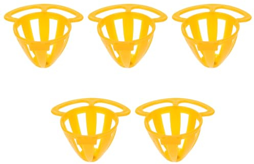 FUTUREORYY Mangiatoia per Gabbia di Pappagalli in Plastica Leggera, Set da 5 Cestini per Frutta e Verdura, Porta-uova Igienico per Parrocchetti, Canarini e Calopsitte, Alimentazione