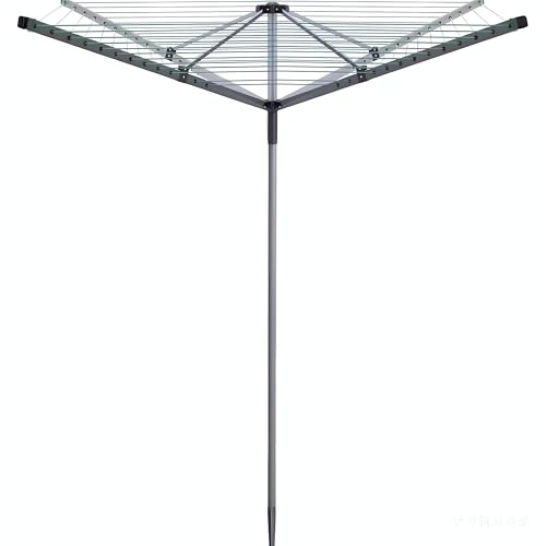 Innotic Wäschespinne Draußen, Höhenverstellbar Faltbar Wäscheständer Turm, 50 m Wäscheleine für 5 Wäscheladungen für Balkon Camping Standtrockner