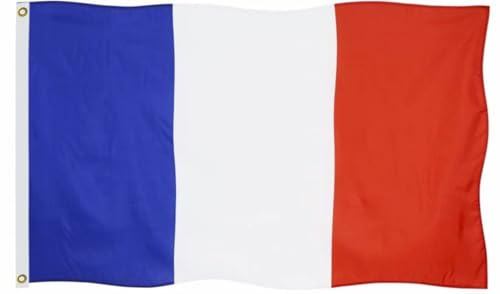 Pavillon France Nationale Française Couleur Vive Grande Drapeau Résistant À La Décoloration Drapeau De La Fierté Pour Rue Déco Fête Anniversaires Extérieur 90X150Cm
