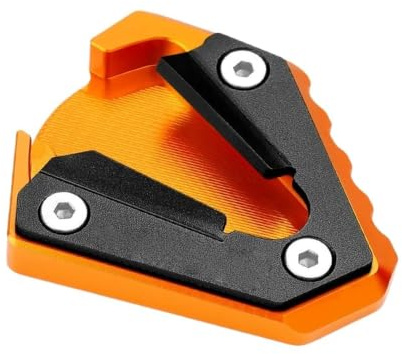 Motorcykel Kickstand Extender Motorcykel Kickstand sidostöd förlängning förstoringsplatta Pad(Orange black)