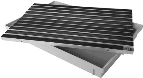ACO 60x40 Fußmatte Gummi schwarz mit Bodenwanne Vario Light Schuhabtreter Abstreifer Türmatte