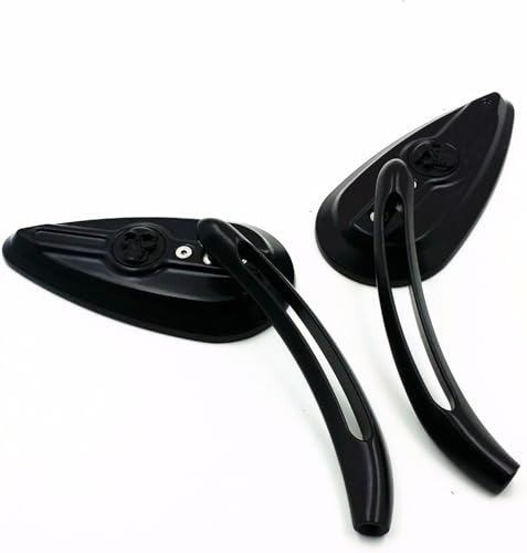 Totenkopf schwarz oval Rückspiegel Seite Spiegel für Motorrad Touring Cruiser Chopper