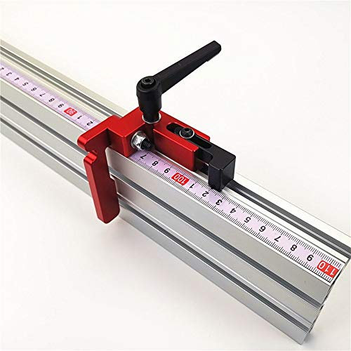 Guida a T 800 mm scanalatura a T in alluminio per lavorazione del legno, sega circolare da tavolo per lavorazione del legno, banco da lavoro(800mm T scanalatura + Limiter)