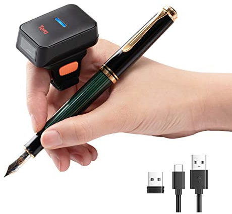 Tera Pro Series Mini CMOS Ring Barcode Scanner 1D 2D QR Barcode Scanner Wireless Bluetooth & Wireless 2.4G & USB 2.0 Portable, HW0010