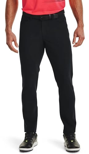Under Armour Herren Drive 5 Pocket Pants Hose, Schwarz (001)/Weiß, 34W x 32L