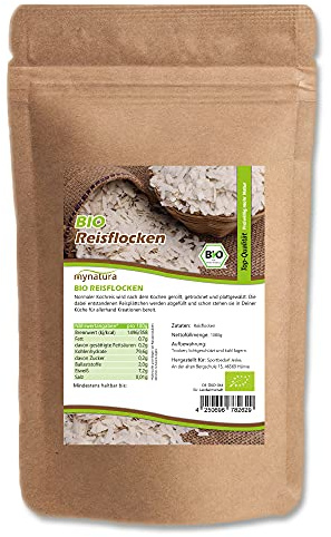 Mynatura Bio Reisflocken I Reis I Flocken I Pflanzlich I Naturprodukt I Müsli I Backen I Im Beutel (2000g)