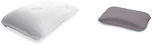 TEMPUR Symphony Schlafkissen ergonomisches Nackenstützkissen für Rücken-und Seitenschläfer, Memory Foam, Weiß,L Jersey-Kissenbezug mit Reißverschluss für Symphony Schlafkissen S/M/L Schiefer