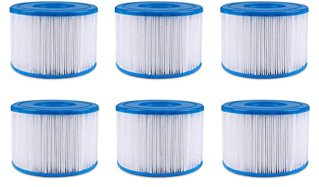 Paquete de 6 filtros de repuesto tipo S1 Pure Spa para cartuchos de piscina de fácil ajuste, filtro de spa 11692