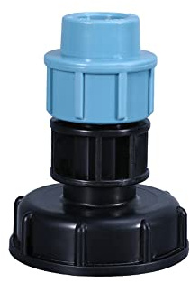 IBC Tank Thread Connector s60x6 Adapter to Mdpe Water Pipe Fittings Straight Outlet 25mm