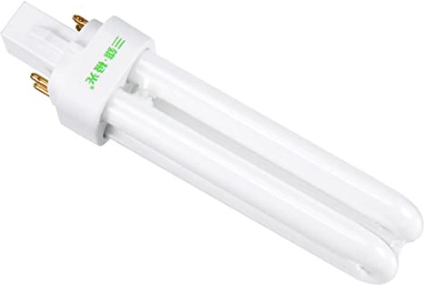 Ruilogod AC 220V 13W Double U Tube PL-C Lámpara 4-Terminal G24 Base 2700K Amarillo