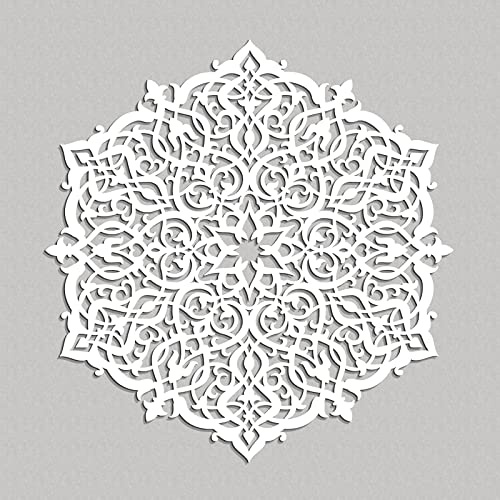 Panneau décoratif en forme de rosette Marco 3D Blanc 60 cm