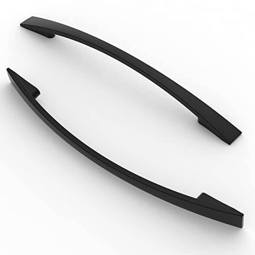 FURNIWARE 10 Stück Schrank- und Küchengriffe, Lochabstand 160 mm, Schwarz matt