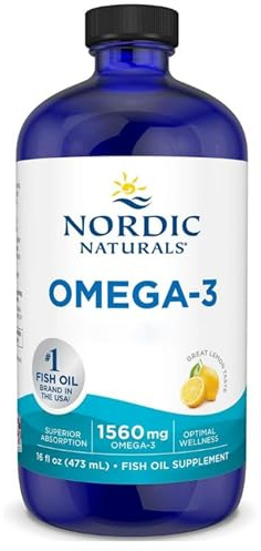 Nordic Naturals, Omega 3 flüssig, 473 ml, 1.560 mg Omega-3 je Dosis mit EPA und DHA, Omega 3 Öl mit Zitronengeschmack, glutenfrei, sojafrei, ohne Gentechnik