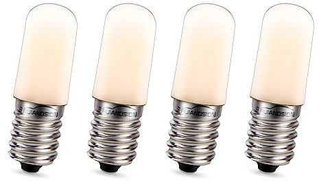 Ruiandsion E14 LED Glühbirne AC 220V 1.5W Warmweiß, Äquivalent zu 15W E14 Schraube Halogen Glühbirne, 2SMD LED Glühbirne für Kerze, Decke, Anhänger, dekoratives Salzlicht - Packung mit 4