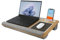 Semiocthome Laptop Lap Tray Desk with Pillow Cushion, Lapboard with Built-in Mouse Pad, Wrist Rest, Phone and Tablet Slot, Fit up to 17 Laptops, Portable Laptop Table for Sofa, Bed, Office - Natural